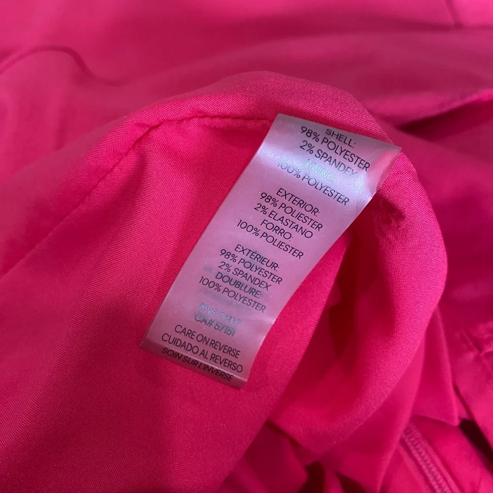 Karl Lagerfeld a hot Pink/Fuschia Asymmetrical Ruffled Mini Dress - Picture 8 of 8